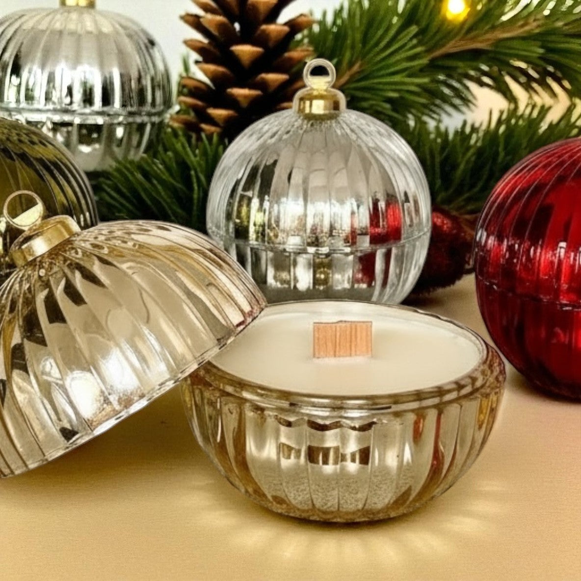 Gingerbread Latte - Red Bauble Candle