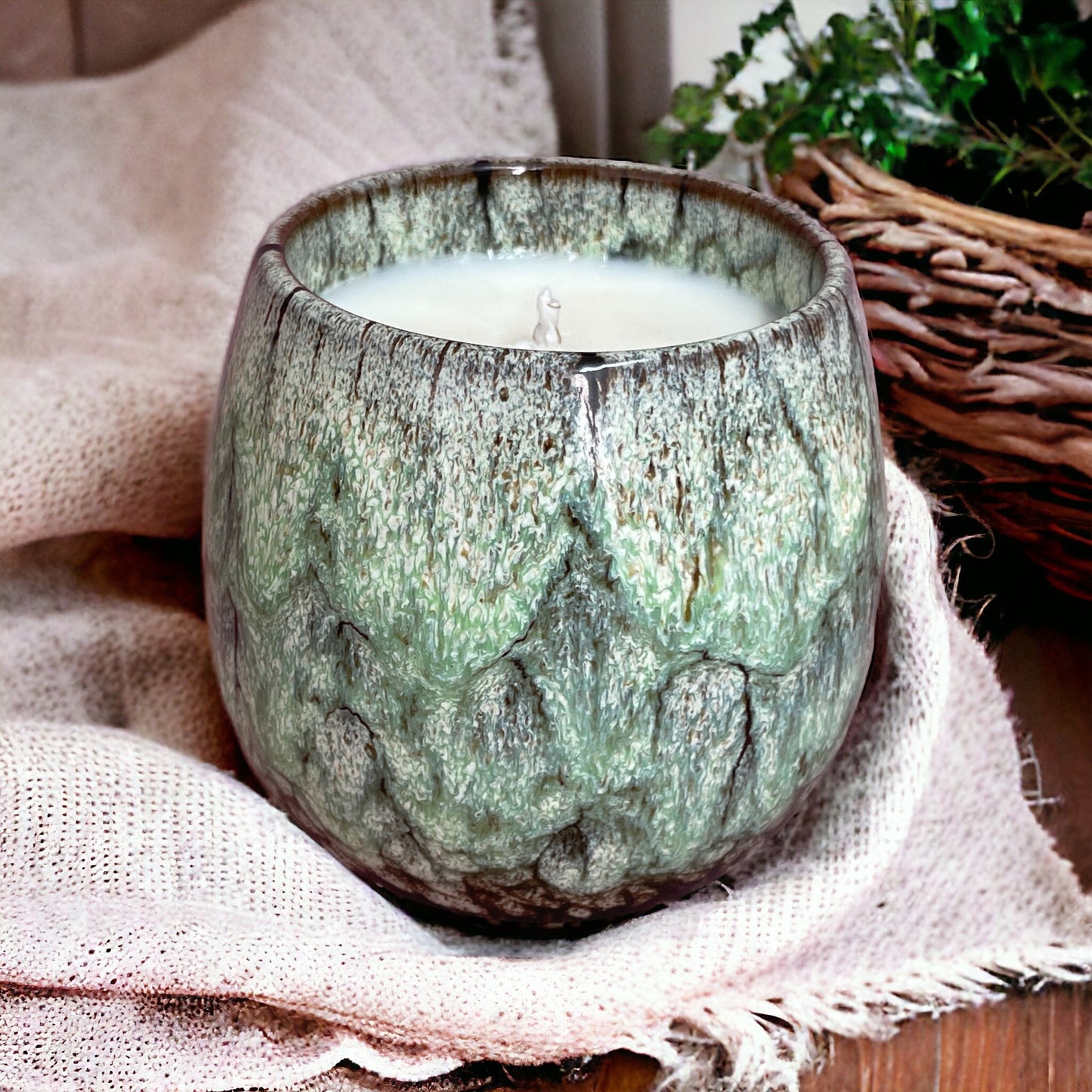 Reconnect to You aromatherapy candle with clary sage, lavender, and geranium essential oils for emotional wellness