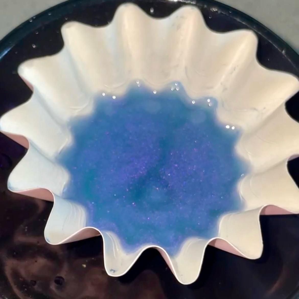blue essential oils wax melts in burner warmer