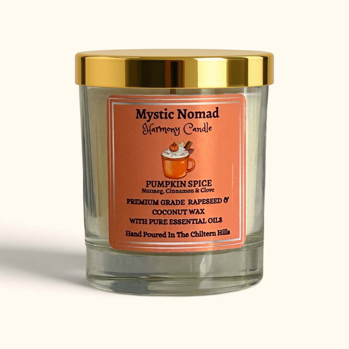Pumpkin Spice - Aromatherapy Candle with Nutmeg and Cinnamon