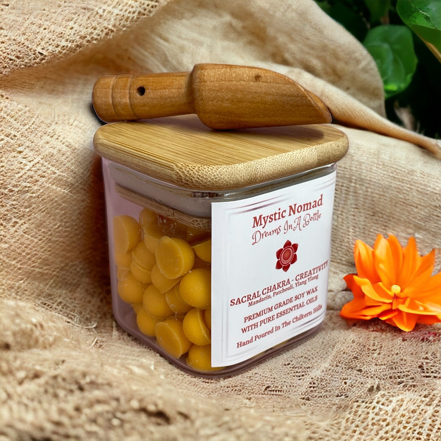 Sacral Chakra Scoopies in Reusable Spice Jar