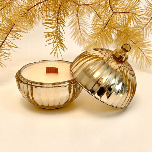 Festive Fizz - Champagne Gold Bauble Candle