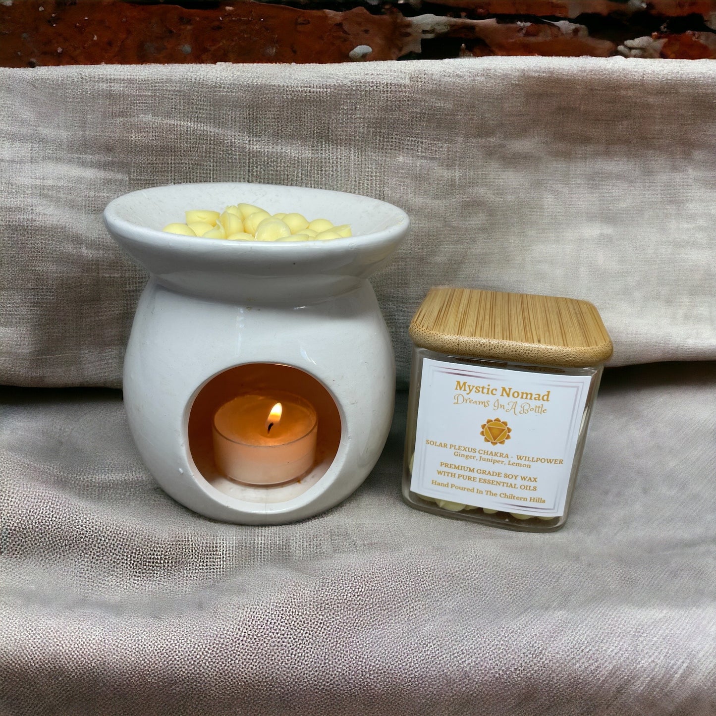 Solar Plexus Chakra Scoopies in Reusable Spice Jar