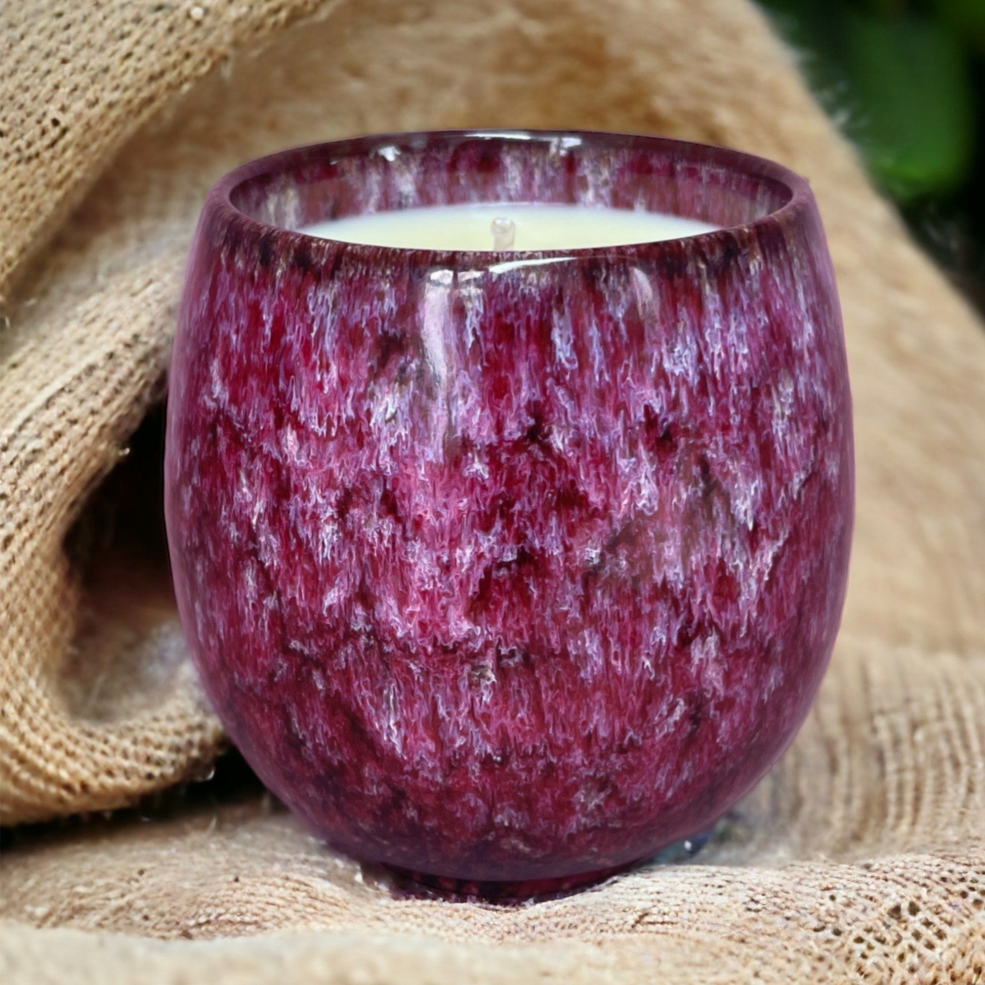 Renewed Vitality aromatherapy candle with reusable ceramic coffee cup for sustainable living and mindful rituals