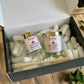 Mystic Nomad Beachside Campfire reed diffuser packaged in eco-friendly postage box, sustainable vegan aromatherapy gift.