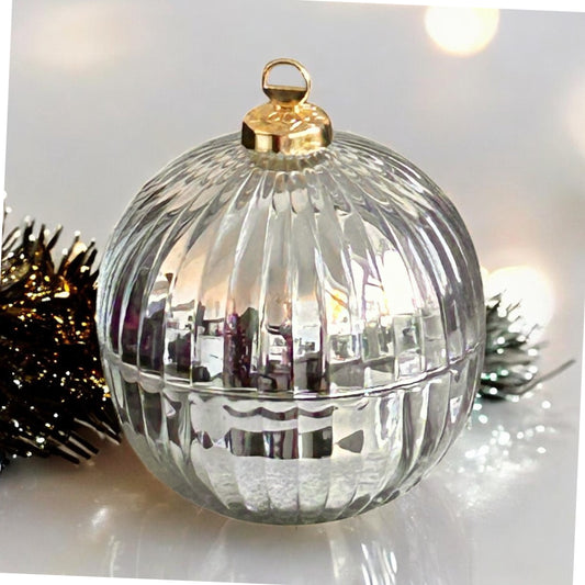 Festive Bakery - Silver Bauble Candle