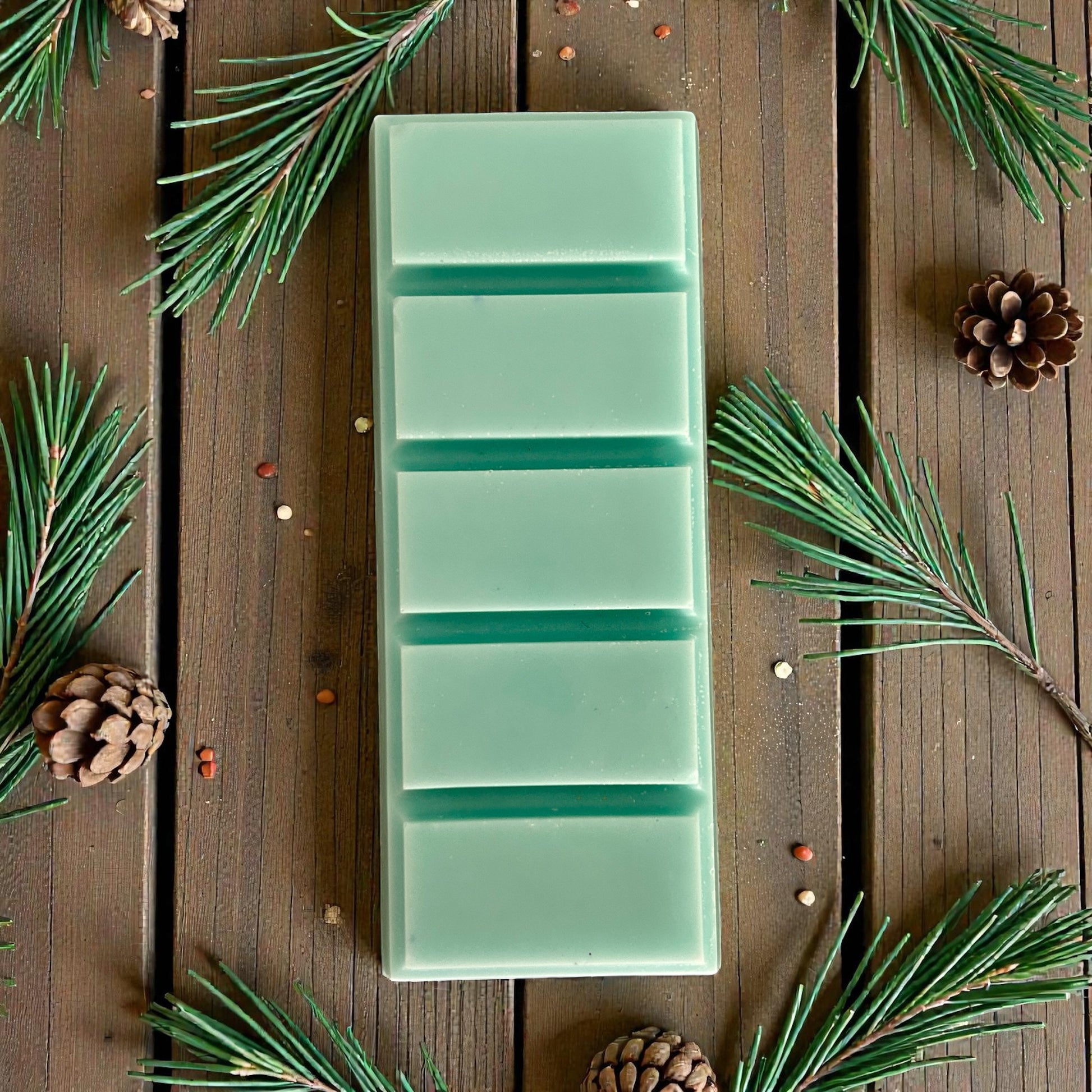 Front view of Mystic Nomad Alpine Escape soy wax melt snap bar