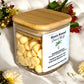 Right angle of Summer Breeze wax melts jar highlighting eco-friendly design