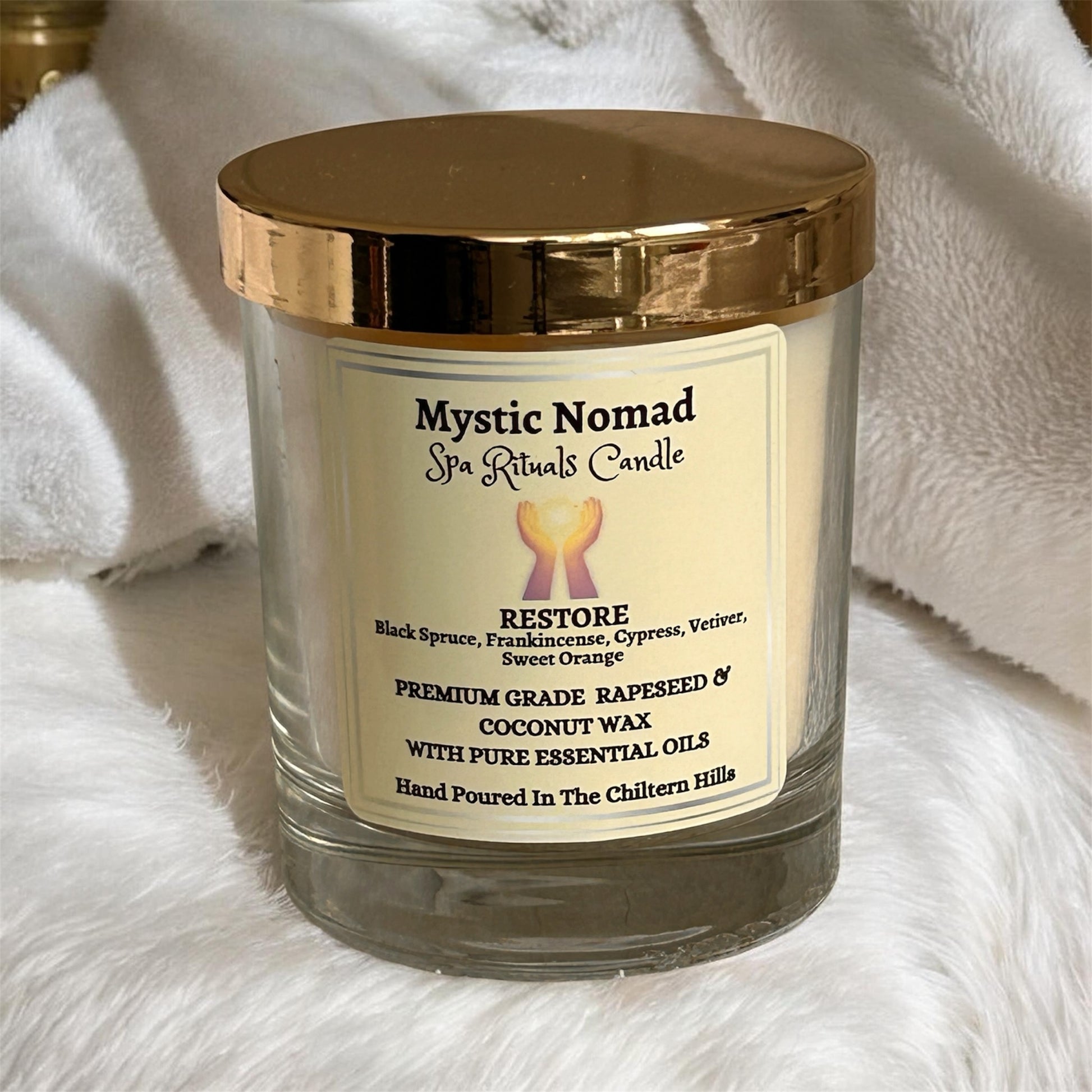 mystic nomad aromatherapy candle for restore to support energy main image