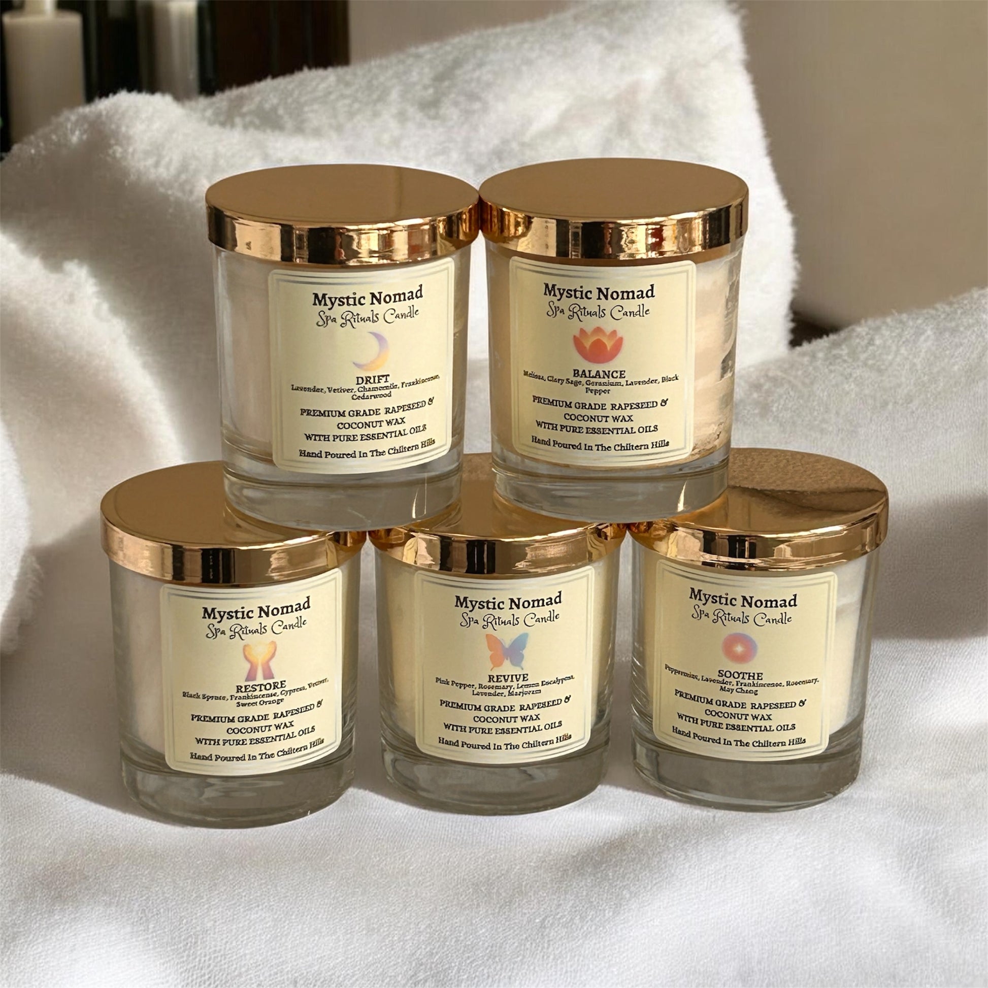 mystic nomad aromatherapy candle for womens wellness with the full spa rituals collection
